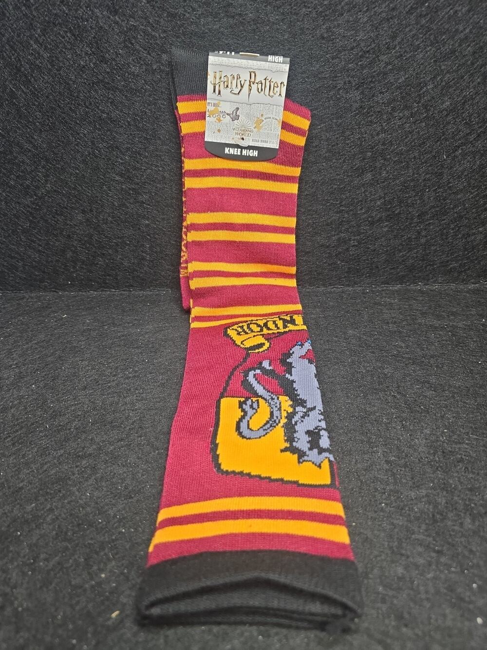 NEW Harry Potter Gryffindor Logo Maroon Knee High Socks Size 9-11